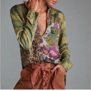 Anthropologie Pilcro relaxed tunic buttondown